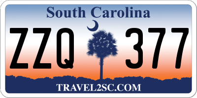 SC license plate ZZQ377
