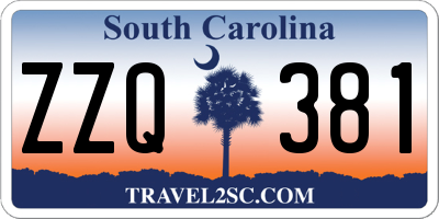 SC license plate ZZQ381