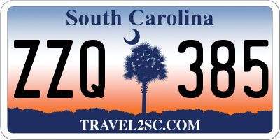 SC license plate ZZQ385