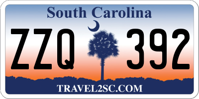SC license plate ZZQ392