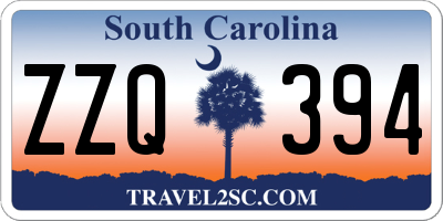 SC license plate ZZQ394