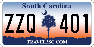 SC license plate ZZQ401