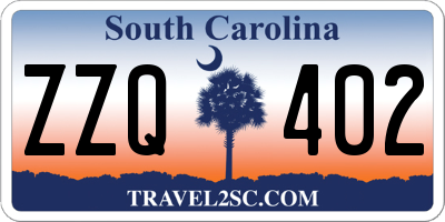 SC license plate ZZQ402