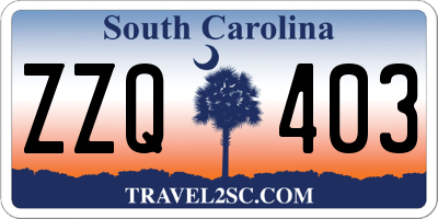 SC license plate ZZQ403
