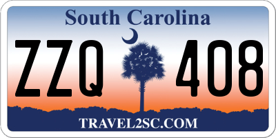 SC license plate ZZQ408