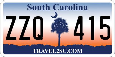 SC license plate ZZQ415