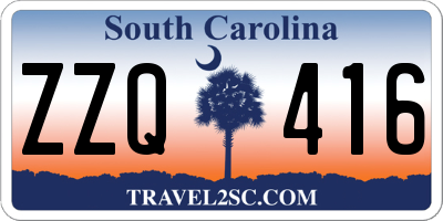 SC license plate ZZQ416