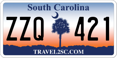 SC license plate ZZQ421