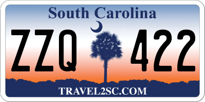 SC license plate ZZQ422