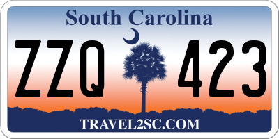 SC license plate ZZQ423