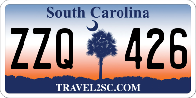 SC license plate ZZQ426
