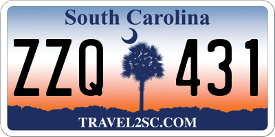 SC license plate ZZQ431