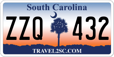 SC license plate ZZQ432
