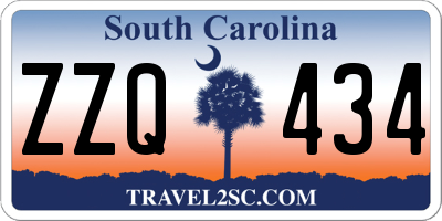 SC license plate ZZQ434