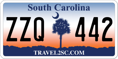 SC license plate ZZQ442