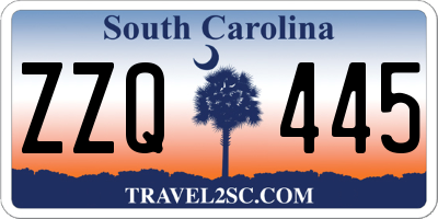 SC license plate ZZQ445