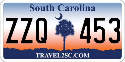 SC license plate ZZQ453