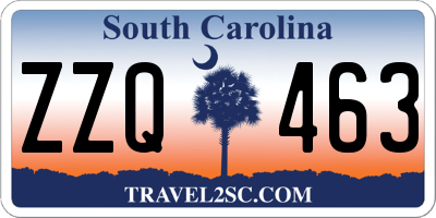 SC license plate ZZQ463