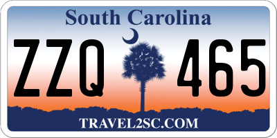 SC license plate ZZQ465