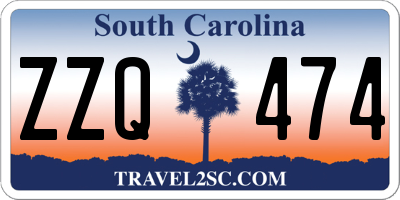 SC license plate ZZQ474