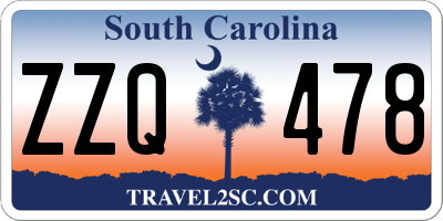 SC license plate ZZQ478