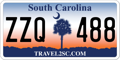 SC license plate ZZQ488