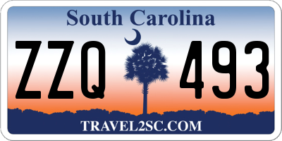 SC license plate ZZQ493