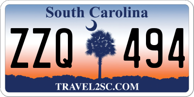 SC license plate ZZQ494