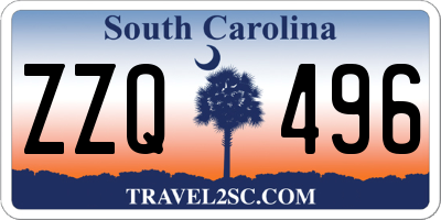 SC license plate ZZQ496