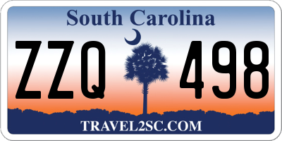 SC license plate ZZQ498