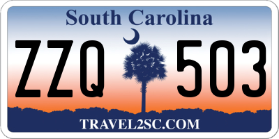 SC license plate ZZQ503