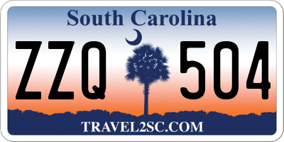 SC license plate ZZQ504