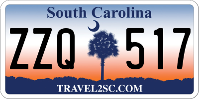 SC license plate ZZQ517