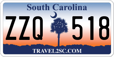 SC license plate ZZQ518