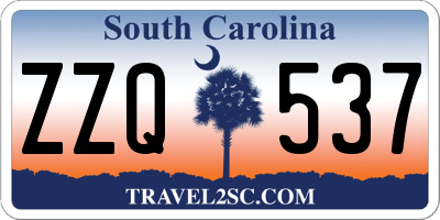 SC license plate ZZQ537
