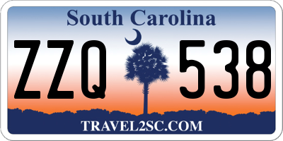SC license plate ZZQ538