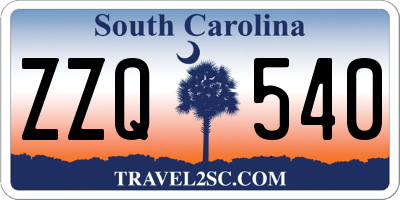 SC license plate ZZQ540