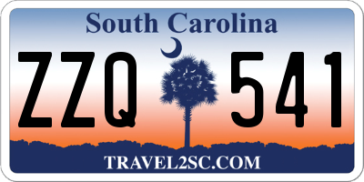 SC license plate ZZQ541