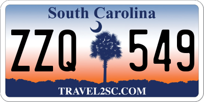 SC license plate ZZQ549