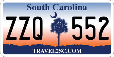 SC license plate ZZQ552