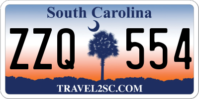 SC license plate ZZQ554