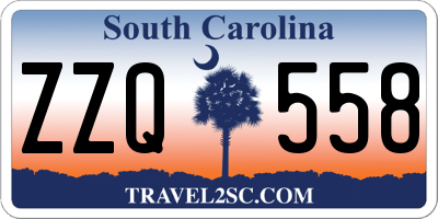 SC license plate ZZQ558