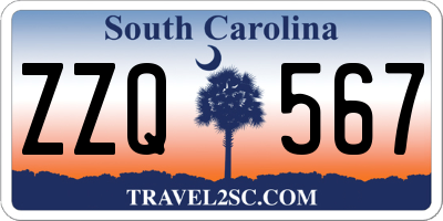 SC license plate ZZQ567