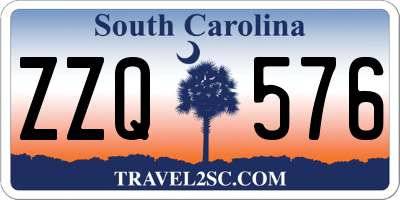 SC license plate ZZQ576