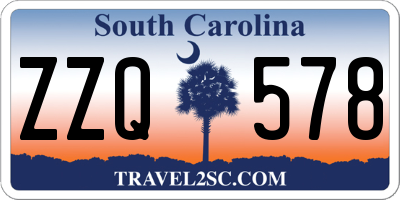 SC license plate ZZQ578