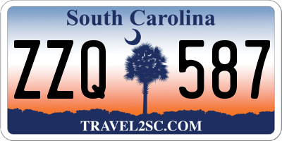 SC license plate ZZQ587