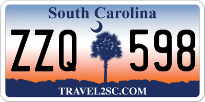 SC license plate ZZQ598