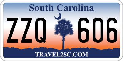 SC license plate ZZQ606