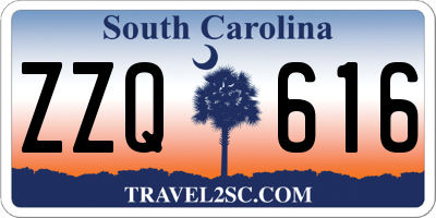 SC license plate ZZQ616