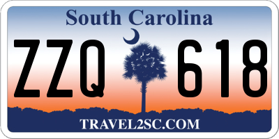 SC license plate ZZQ618